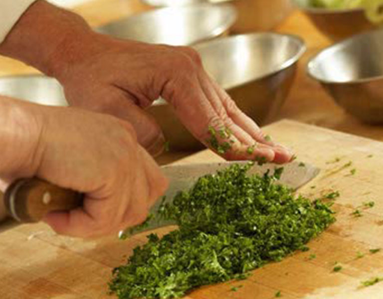 chef preparing ingredients